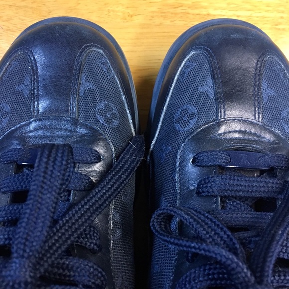 Louis Vuitton Monogram Canvas Leather Blue 38.5 - Picture 6 of 8